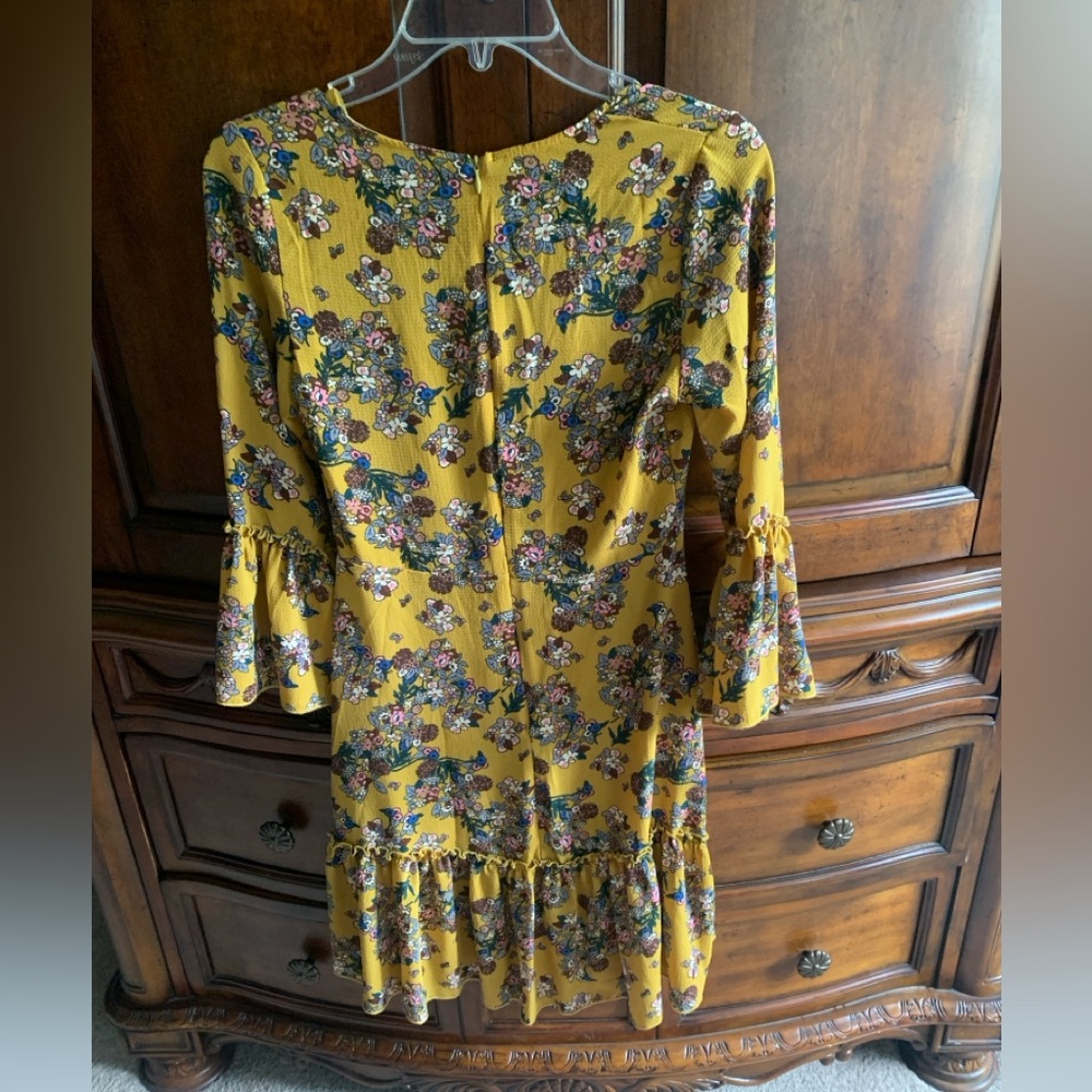 Parisian Works Yellow Ruffled Mini Dress - Picture 3 of 3